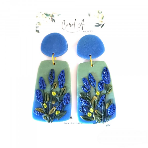 Pendientes Artesanales Lavanda